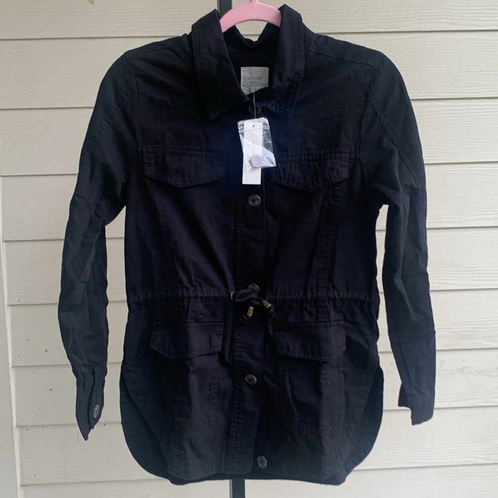 NEW Francesca’s Harper button down black jacket small